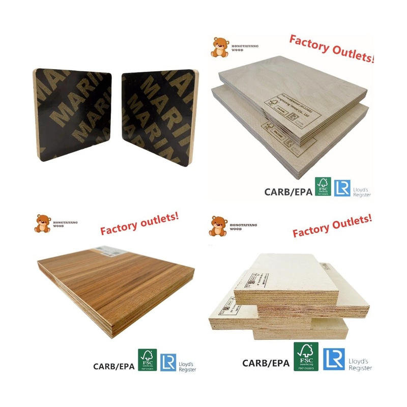9 12 18mm Waterproof Marine Birch Okoume Poplar Film Faced Melamine Plywood Board