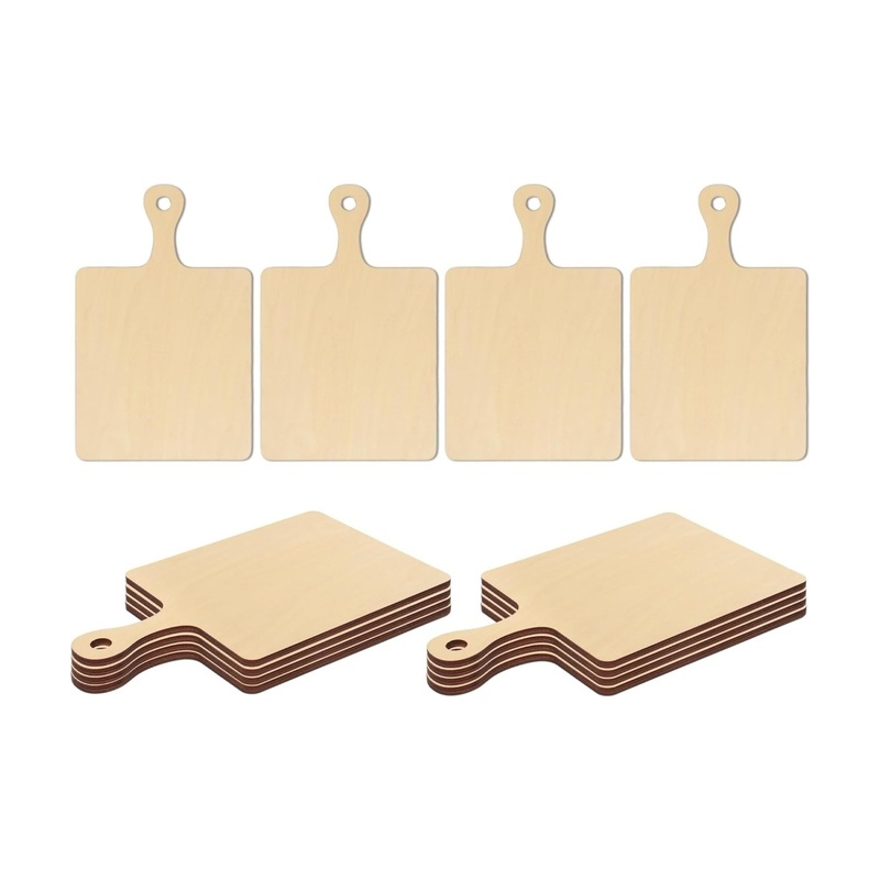 Pyd Life 12 Pack Plywood Sublimation Cutting Board Blanks with Handle 9 X 5.5 Inch, Rectan