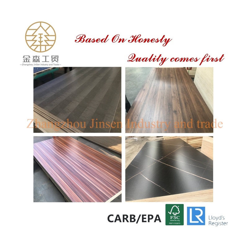 Waterproof Formica Melamine Plywood Board E1 Poplar Melamine Paper Office Building